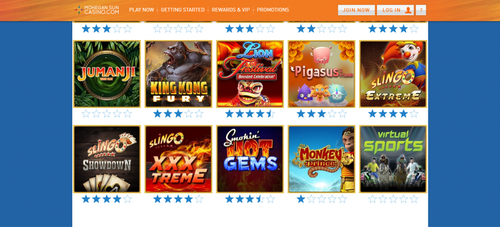 Pla Online Casino Games Form Mohegan Sun